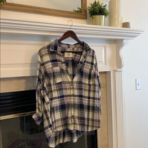 Purple and green flannel